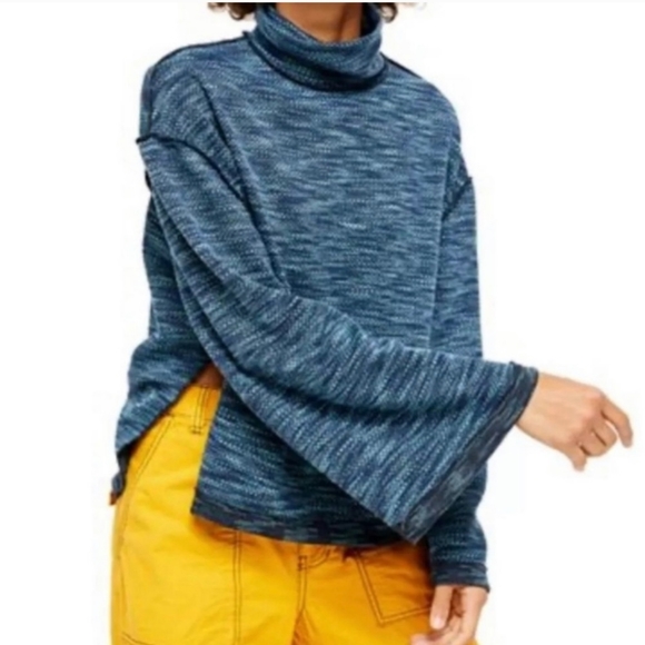 NWT We the Free by Free People Sunny Days Space-Dye Turtleneck Sweater B… - Picture 2 of 6